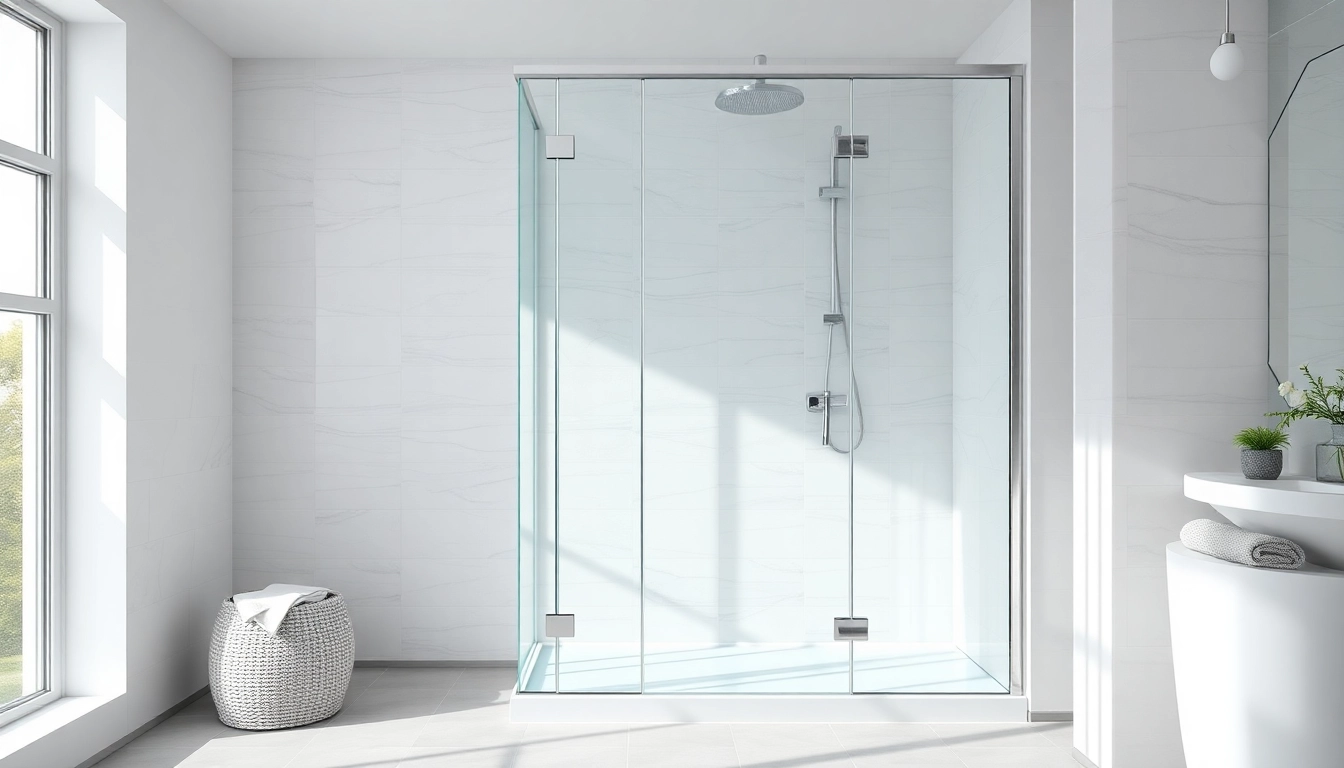 Duschkabine 90x90 komplett in moderner Badezimmergestaltung mit eleganten Details und frischer Atmosphäre.