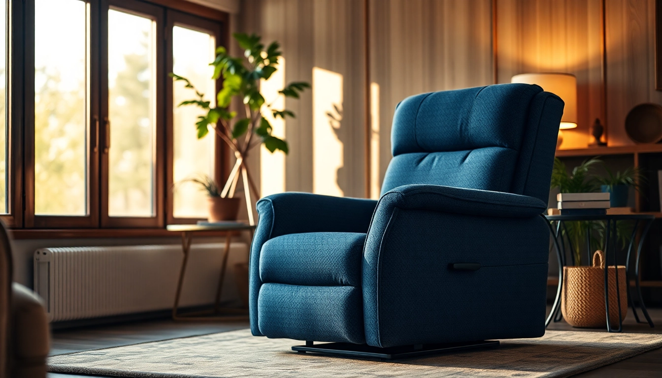 Lift chair for tall person enhances comfort in a cozy living room setup.