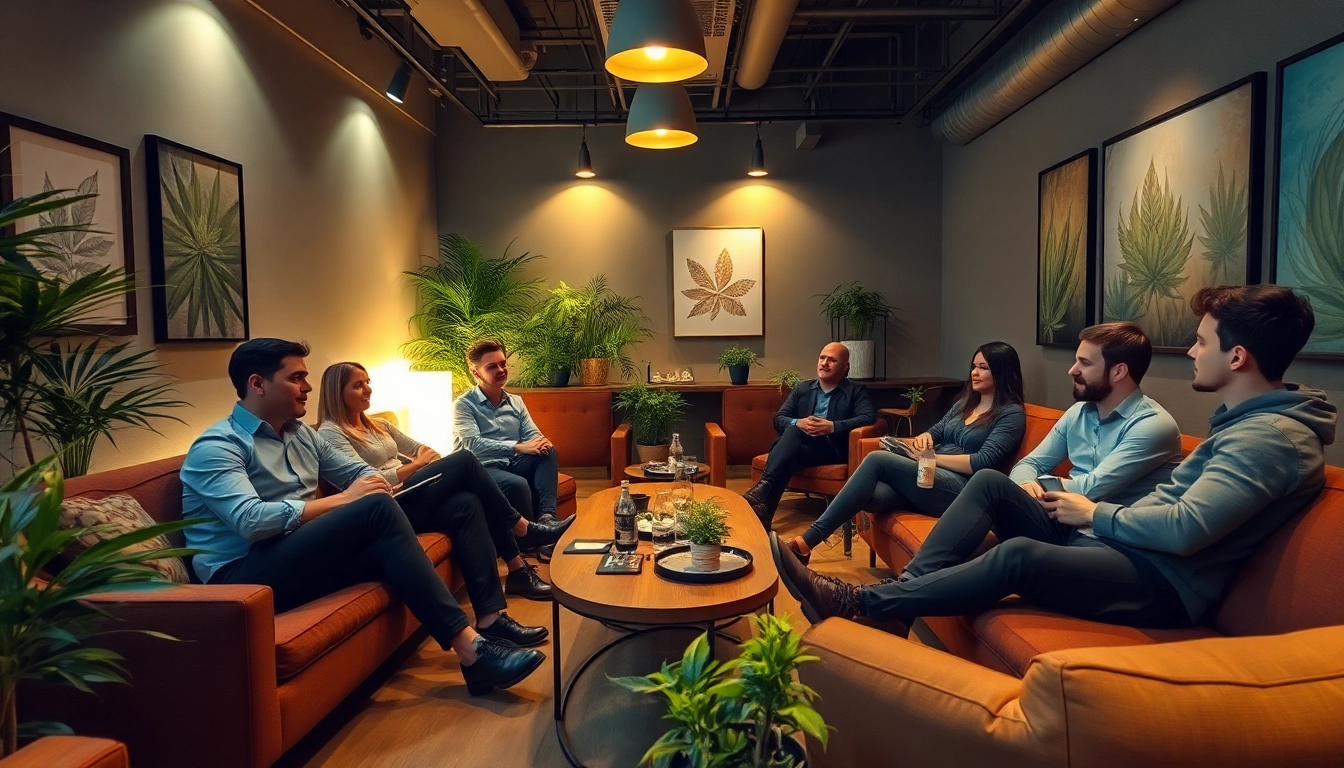 Erlebe eine entspannte Atmosphäre im cannabis club hamburg mit unterschiedlichen Gruppen von Nutzern.