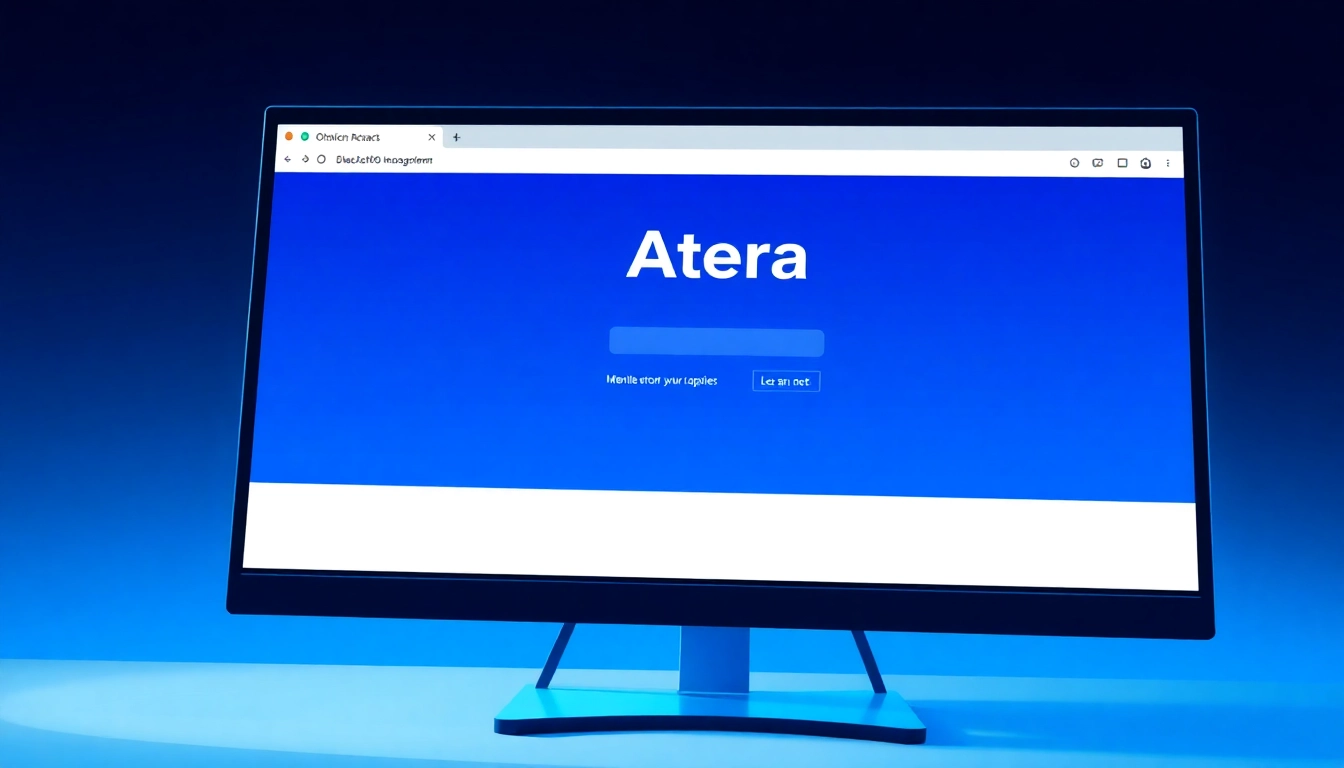 Atera login interface showcasing a user entering credentials securely.