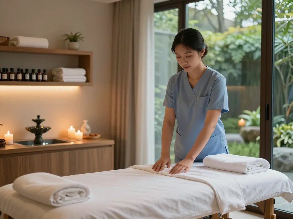 Experience the best 치평동마사지 in a tranquil spa setting with essential oils and calming atmosphere.