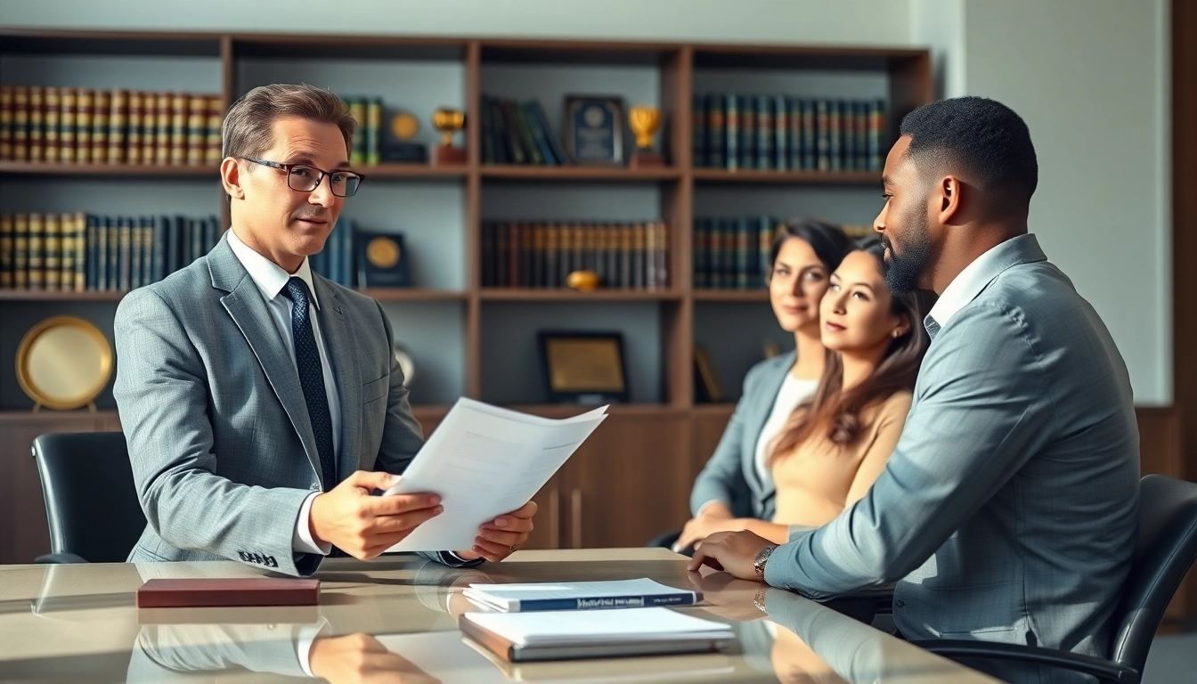 Jacksonville Immigration Lawyer assisting clients in a professional office setting.