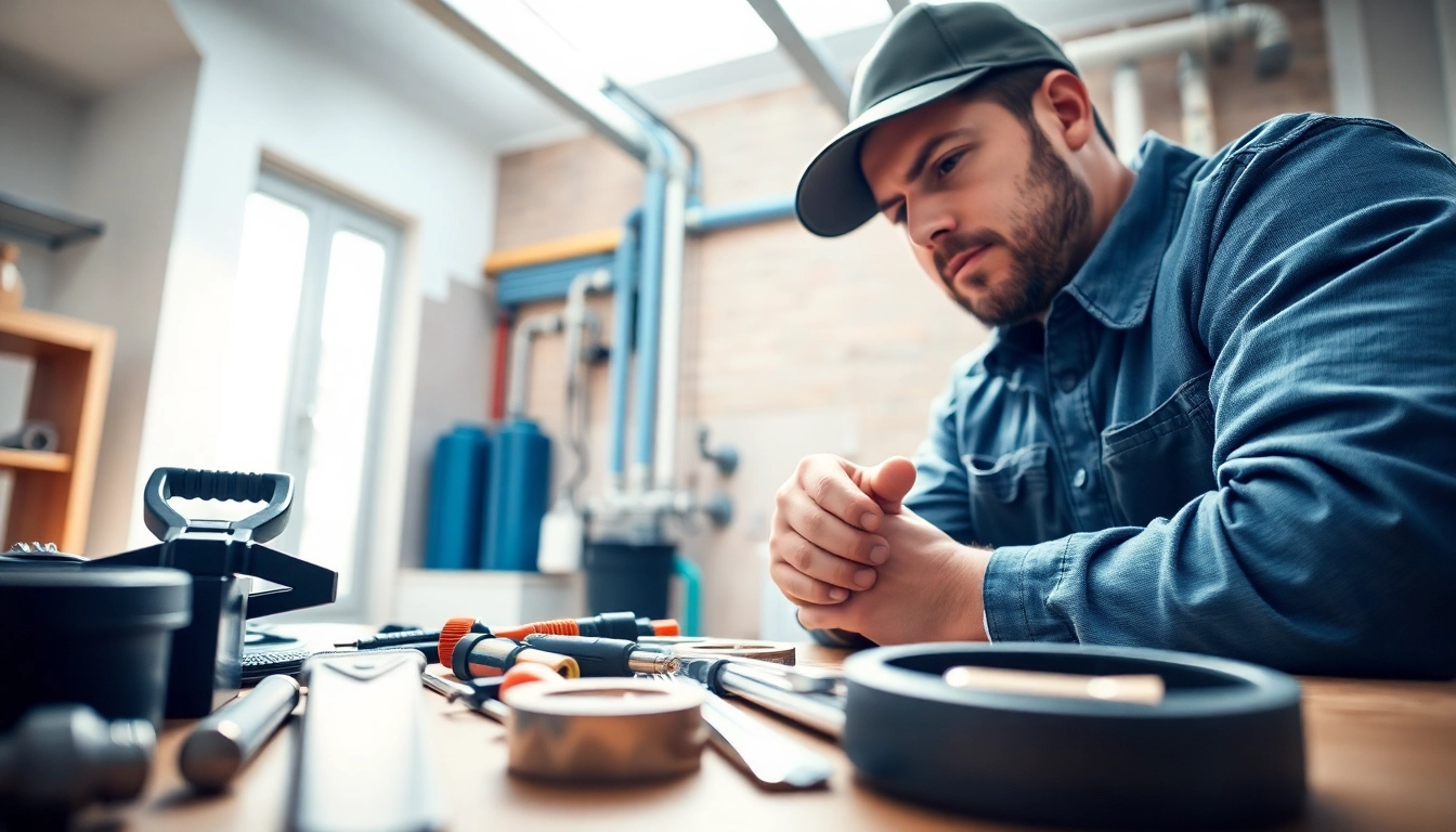 Showcasing whole house repiping services Clearwater FL with a skilled plumber examining modern piping.