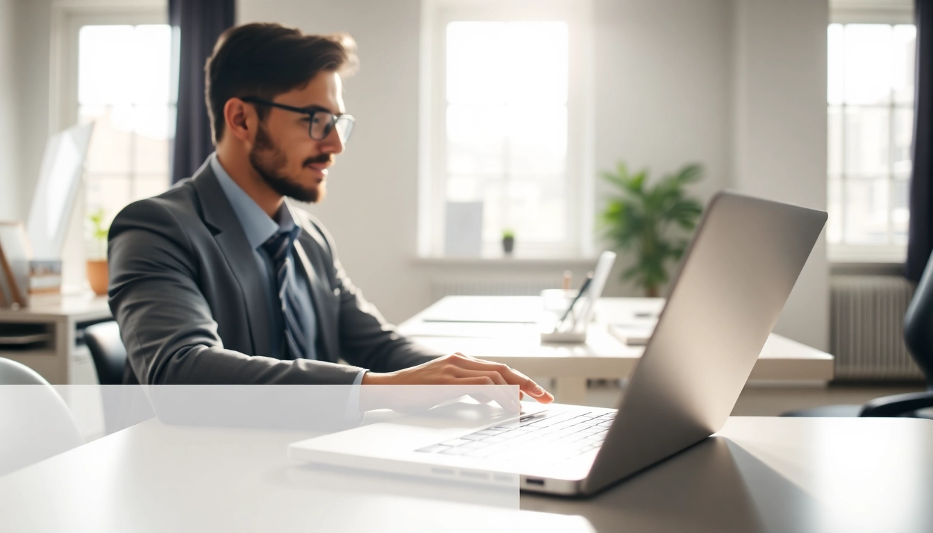 Enhancing linkedin sales navigator data extraction through focused analysis in a modern office.