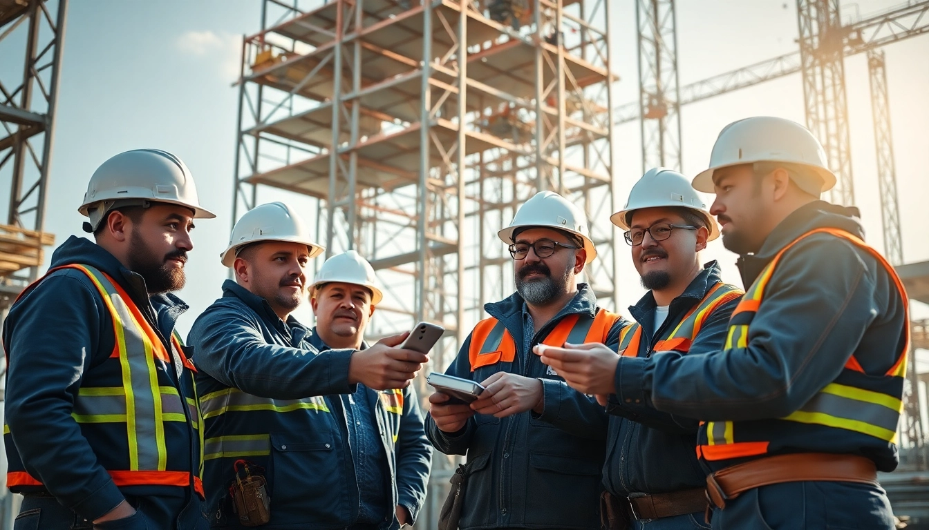 Enhancing construction workforce development through skilled training at a busy construction site.