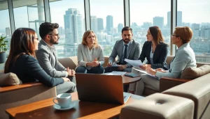 Engaging discussion at an independent wealth management firm San Antonio between clients and financial advisor.