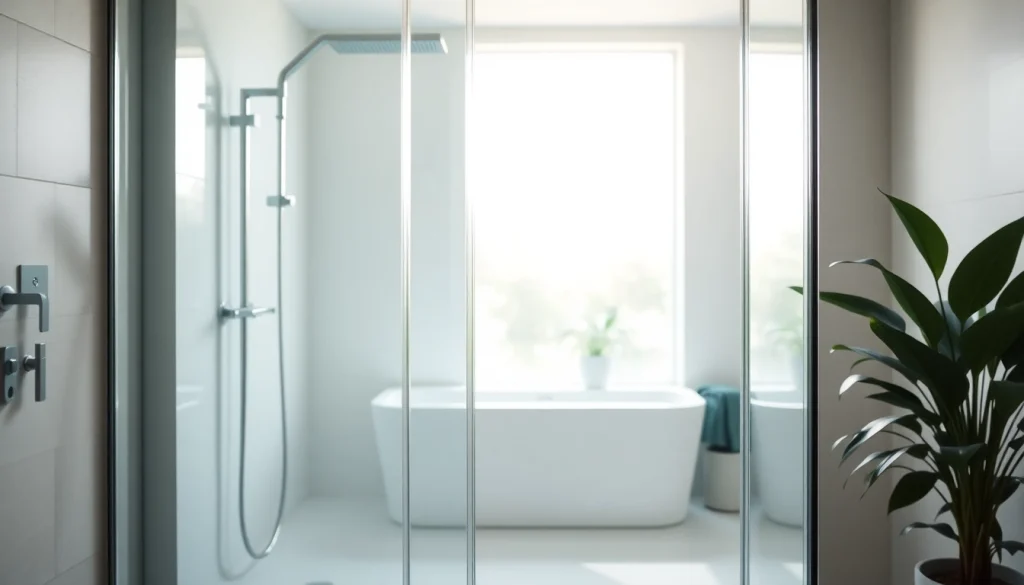 Admire la paroi de douche à l'italienne élégante ajoutant du style à une salle de bain moderne.