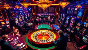 Engage with top-tier gambling action at rr88com, featuring thrilling poker and exciting slot machines amidst a vibrant casino ambiance.