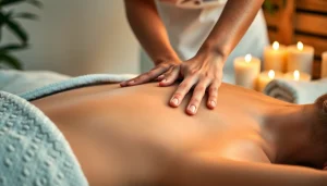 스웨디시 마사지를 받으며 편안함을 느끼는 고객의 모습