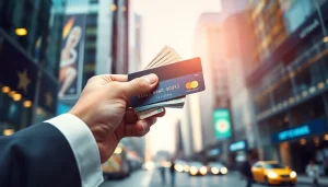 카드깡을 통한 신용카드 거래에서 현금을 손에 쥐고 있는 이미지