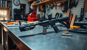 Showcasing the AR 10 trigger with detailed craftsmanship and precision.