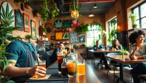 Profitez de l'expérience dans un weed cafe chaleureux avec des boissons infusées à base de cannabis.