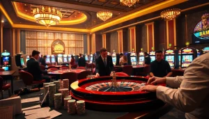 Experience the excitement of high-stakes gambling with 'Nếu như vậy bám vào đây' at a luxurious casino table.