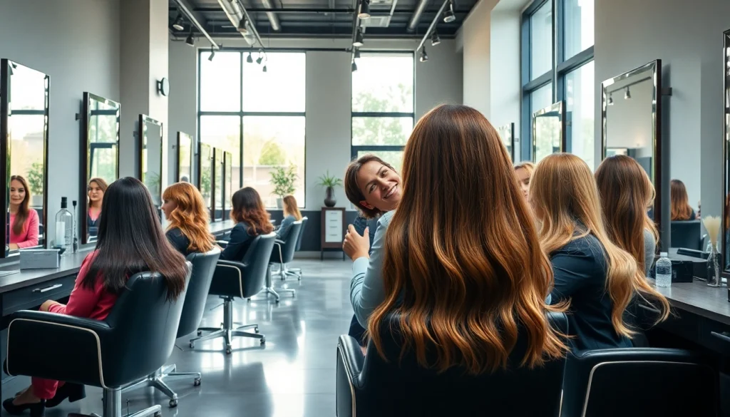 Salon de coafura cu stilist profesionist oferind o transformare elegantă părului.