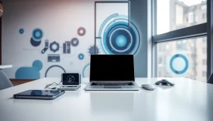 Kreatives Benutzererlebnis mit boughts und modernen Technologiedesigns.