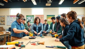 Engaged students learn about construction education in Colorado during a hands-on workshop.