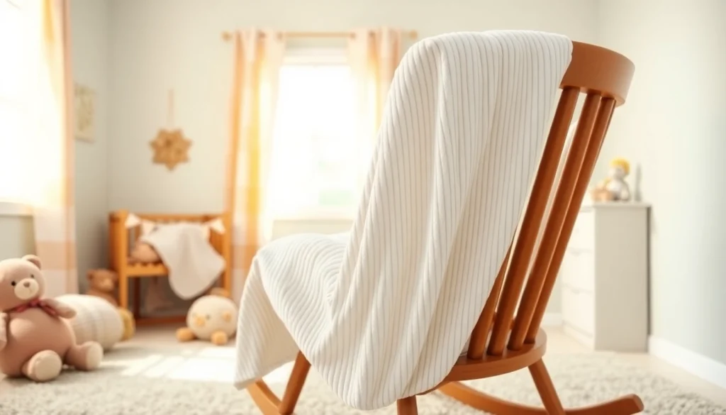 Verken ribcord stof met een mooie ribbelstructuur in een sfeervolle babykamer.