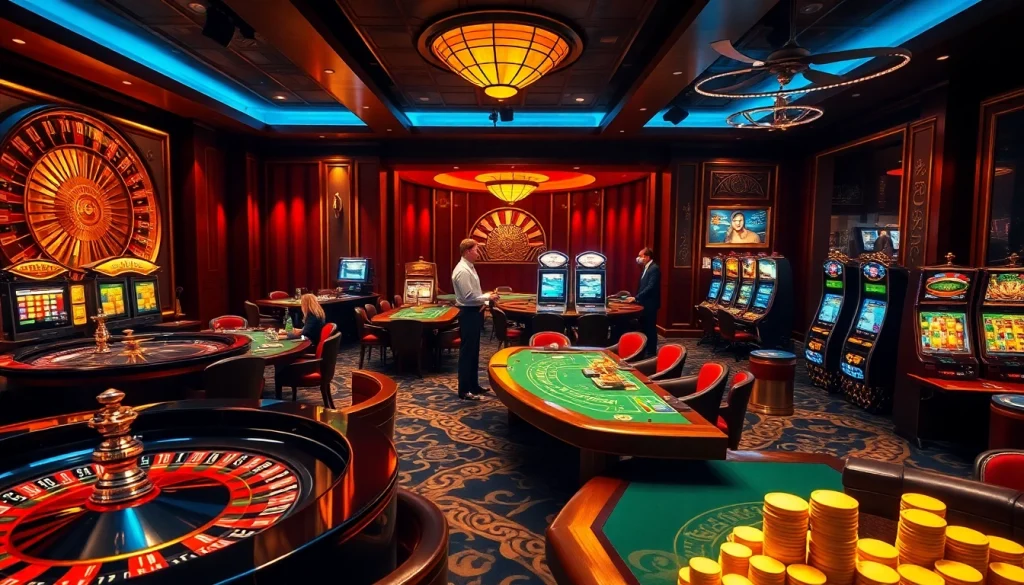 Rasakan sensasi bermain di 'datukwin' dengan meja kasino yang hidup berwarna-warni dan pemain yang terlibat di tengah nuansa kemewahan.