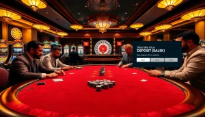Pemain merasakan kegembiraan di meja poker taruhan tinggi dengan opsi situs deposit 5k di lingkungan kasino mewah.