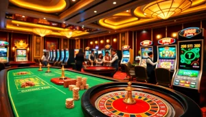 Exciting RR88 online casino scene with vibrant tables, chips, and engaging gameplay.