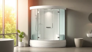 Erleben Sie die duschkabine 100x100, mit modernen glasgefüllten Türen und elegantem Design.