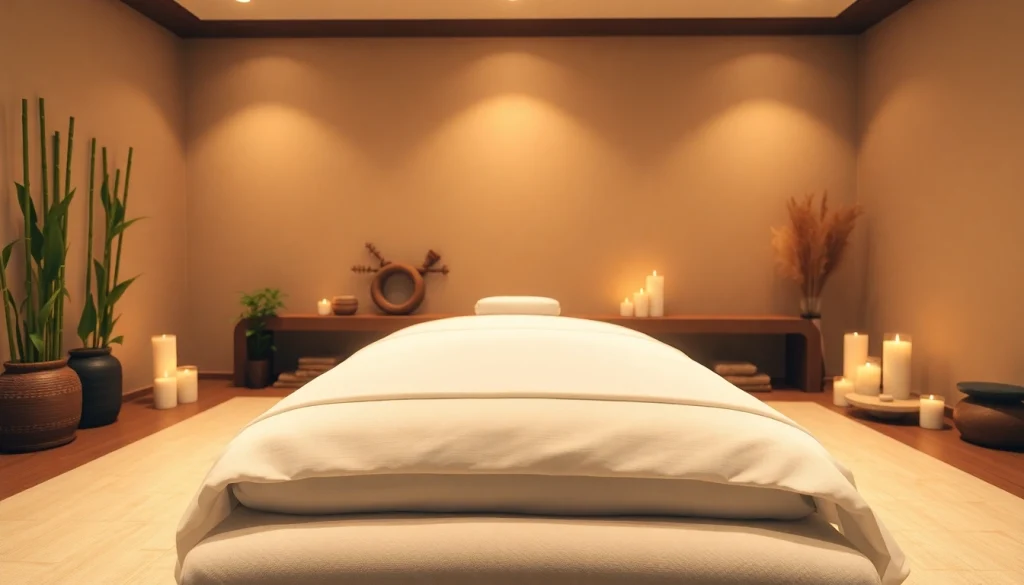 Explore a relaxing massage therapy environment inspired by https://forumup.org/, featuring soothing natural elements and a calming atmosphere.