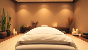 Explore a relaxing massage therapy environment inspired by https://forumup.org/, featuring soothing natural elements and a calming atmosphere.