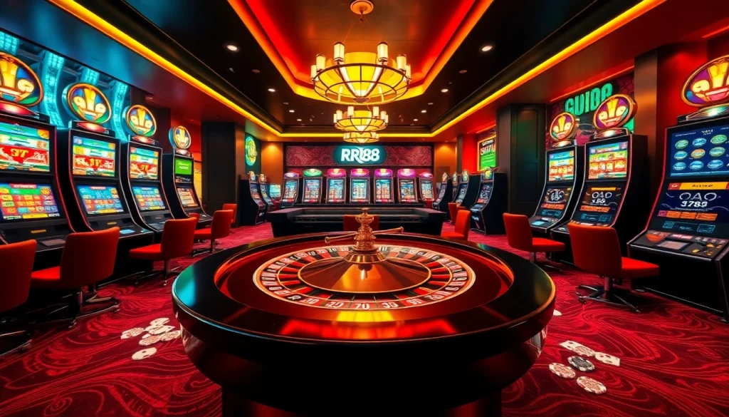 Experience the excitement of RR88 with vibrant casino games and luxurious ambiance.