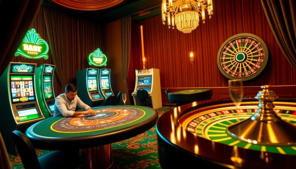 Des jeux captivants au casino en ligne France avec des jetons de poker et des roues de roulette pour l'excitation.