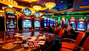 Experience the thrill of slot pragmatic games with vibrant slot machines and casino atmosphere.
