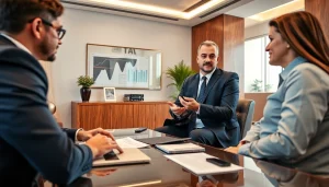 Corporate Tax Return Filing in UAE consultation in a professional office.