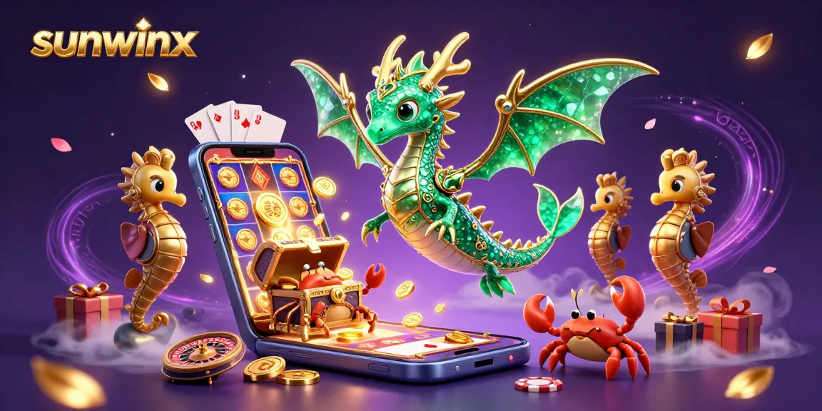 Engaging sea dragon and royal seahorse guard in a vibrant sunwinx casino scene with slot game elements.
